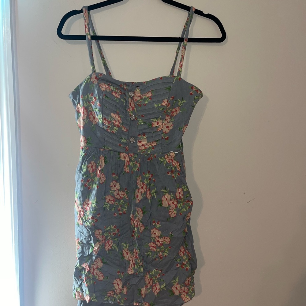City Triangles Floral Mini Dress - Blue and Pink